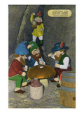 Lookout Mountain, Tennessee - Fairyland Caverns, Interior View of Gnomes Playing Poker Prints by Lantern Press 