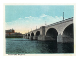 Hartford, Connecticut - Hartford Bridge Scene Poster by Lantern Press 