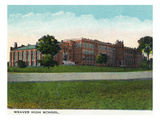 Hartford, Connecticut - Weaver High School Exterior Posters by Lantern Press 
