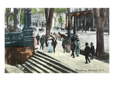 Saratoga Springs, New York - Scenic View of Broadway Posters by Lantern Press 