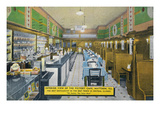Mattoon, Illinois - Victory Cafe Interior View Posters by Lantern Press 