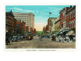 Chattanooga, Tennessee - View of Market Street, Along the Dixie Highway Print by Lantern Press 