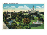 Hartford, Connecticut - Bushnell Park Scene Art by Lantern Press 