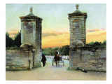 St. Augustine, Florida - View of the Old City Gate Posters by Lantern Press 