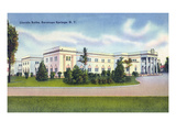Saratoga Springs, New York - Lincoln Baths Exterior View Print by Lantern Press 