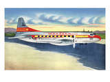View of Western Airlines Plane in the Air Posters by Lantern Press 