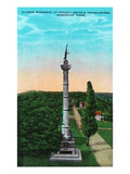 Chattanooga, Tennessee - View of the Illinois Monument at Gen. Bragg's Hq, Missionary Ridge Posters by Lantern Press 