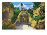 Lookout Mountain, Tennessee - View of Fairyland Caverns Entrance Prints by Lantern Press 