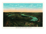 Chattanooga, Tennessee - Scenic Aerial View of Moccasin Bend from Lookout Mountain Poster by Lantern Press 