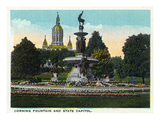 Hartford, Connecticut - Bushnell Park Corning Fountain Print by Lantern Press 