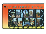 Grand Island, Nebraska - Large Letter Scenes Posters by Lantern Press 