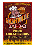 Nashville, Tennessee - Barbecue Poster by Lantern Press 