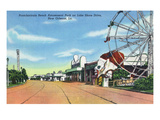 New Orleans, Louisiana - Pontchartrain Beach Amusement Park Print by Lantern Press 