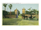 St. Augustine, Florida - Old City Gates View Prints by Lantern Press 