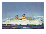 View of Matson Liner SS Lurline Prints by Lantern Press 