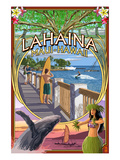 Lahaina, Maui, Hawaii - Town Scenes Montage Prints by Lantern Press 
