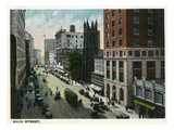 Hartford, Connecticut - Main Street Scene Poster by Lantern Press 