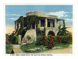 Key West, Florida - Native Coral Rock House Art by Lantern Press 