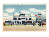 Hartford, Connecticut - Brainard Field Municipal Airport View Print by Lantern Press 