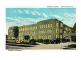 Orlando, Florida - Amherst Apartment Building Exterior Art by Lantern Press 