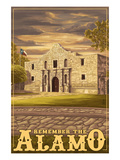 The Alamo Sunset - San Antonio, Texas Prints by Lantern Press 