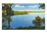 Saratoga Springs, New York - View of Saratoga Lake Poster by Lantern Press 