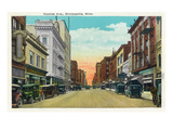 Minneapolis, Minnesota - View Down Nicollet Avenue Posters by Lantern Press 