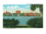 Orlando, Florida - Lake Eola View of the City Skyline Prints by Lantern Press 