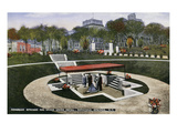 Saratoga Springs, New York - Congress Springs View of Grand Union Hotel Prints by Lantern Press 