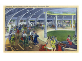 Cleveland, Ohio - Euclid Beach Park Racing Derby Scene Prints by Lantern Press 