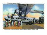 Miami, Florida - Boarding Scene at Pan-American Terminal Prints by Lantern Press 
