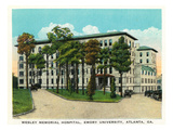 Atlanta, Georgia - Emory University Wesley Memorial Hospital Exterior Prints by Lantern Press 