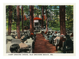 Old Orchard Beach, Maine - Camp Ground Grove Scene Affiches par Lantern Press 