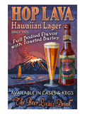 Hawaiian Hop Lava Lager Affiches par Lantern Press 