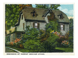 Hartford, Connecticut - Harriet Beecher Stowe House Exterior Poster von Lantern Press 