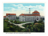 Cincinnati, Ohio - Eden Park Art Academy and Museum Exterior Poster by Lantern Press 