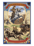 Cowboy and Native American Fight Prints by Lantern Press 