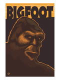 Bigfoot Face Poster by Lantern Press 