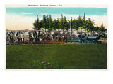 Venice, California - View of a Miniature Railroad Poster by Lantern Press 