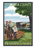 Lancaster County, Pennsylvania - Amish Farm Scene Láminas por Lantern Press Lancaster County, Pennsylvania - Amish Farm Scene Láminas por Lantern Press