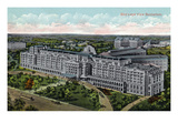 Battle Creek, Michigan - Sanitarium Exterior Aerial View Prints by Lantern Press 