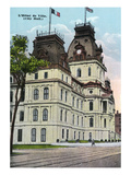 Montreal, Quebec - City Hall Exterior Poster by Lantern Press 