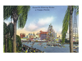 Tampa, Florida - Gasparilla Entering the Harbor Scene Affiches par Lantern Press 