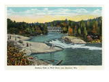 Keshena Falls, Wisconsin - Wolf River Near Shawano Scene Prints by Lantern Press 