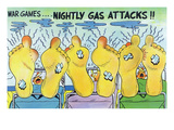 War Games, Nightly Gas Attacks, Soldiers with Smelly Feet Art par Lantern Press 
