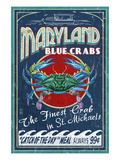 Blue Crabs - St. Michaels, Maryland Art by Lantern Press 