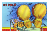Hot Dogs, Soldier with Sore, Enlarged Feet Póster por Lantern Press Hot Dogs, Soldier with Sore, Enlarged Feet Póster por Lantern Press