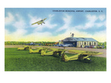 Charleston, South Carolina - Taking Off at Charleston Municipal Airport Affiches par Lantern Press 