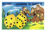 War Games, Learning How to Shoot Craps Prints by Lantern Press 