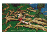 Los Angeles, California - Lunch Time at the Alligator Farm Prints by Lantern Press 